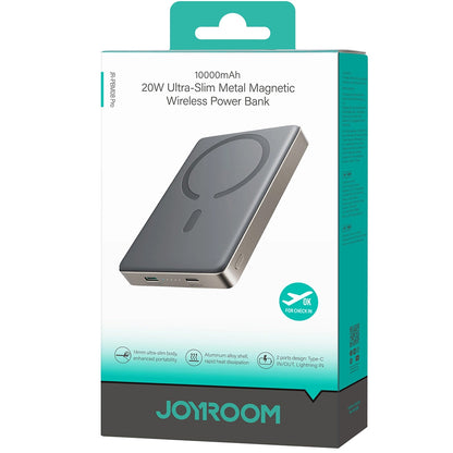 Batería Externa Inalámbrica Joyroom JR-PBM08 Pro, 10000mAh, 20W, PD + FQI, 1 x QI - 1 x USB-C, Beige