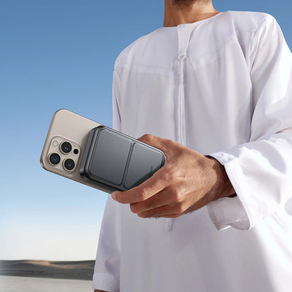Batería Externa Inalámbrica Joyroom JR-PBM11, 10000mAh, 22.5W, QC + PD + FQI, 1 x QI - 1 x USB-A - 1 x USB-C, Negra