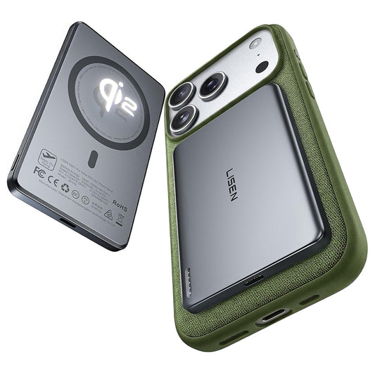 Batería Externa Inalámbrica Lisen L601 Pro, 5000mAh, 22.5W, PD + FQI, 1 x QI - 1 x USB-C, Gris YL0325090011