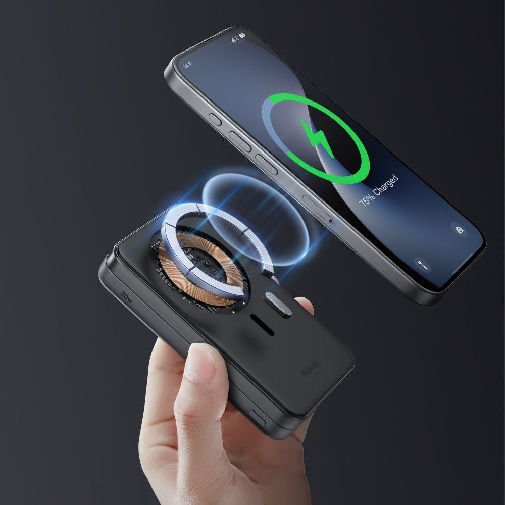 Batería Externa Inalámbrica McDodo MC-6310 2in1, 10000mAh, 20W, PD + FQI, 1 x USB-C, Negra