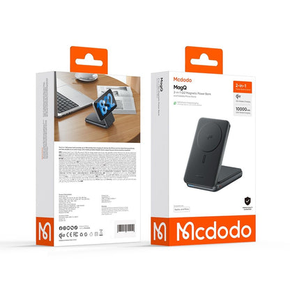 Batería Externa Inalámbrica McDodo MC-6310 2in1, 10000mAh, 20W, PD + FQI, 1 x USB-C, Negra