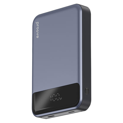 Batería Externa Inalámbrica Proove Hoodman, 10000mAh, 20W, PD + FQI, 1 x QI - 1 x USB-C, Gris PBH120010003