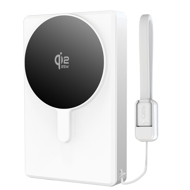 Batería Externa Inalámbrica Tech-Protect PB40 LifeMag, 10000mAh, 25W, PD + FQI, 1 x QI - 1 x USB-C, Plateada