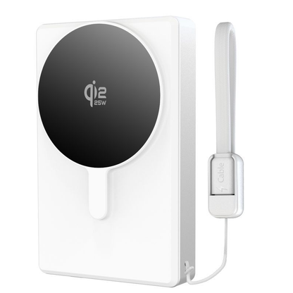Batería Externa Inalámbrica Tech-Protect PB40 LifeMag, 10000mAh, 25W, PD + FQI, 1 x QI - 1 x USB-C, Plateada
