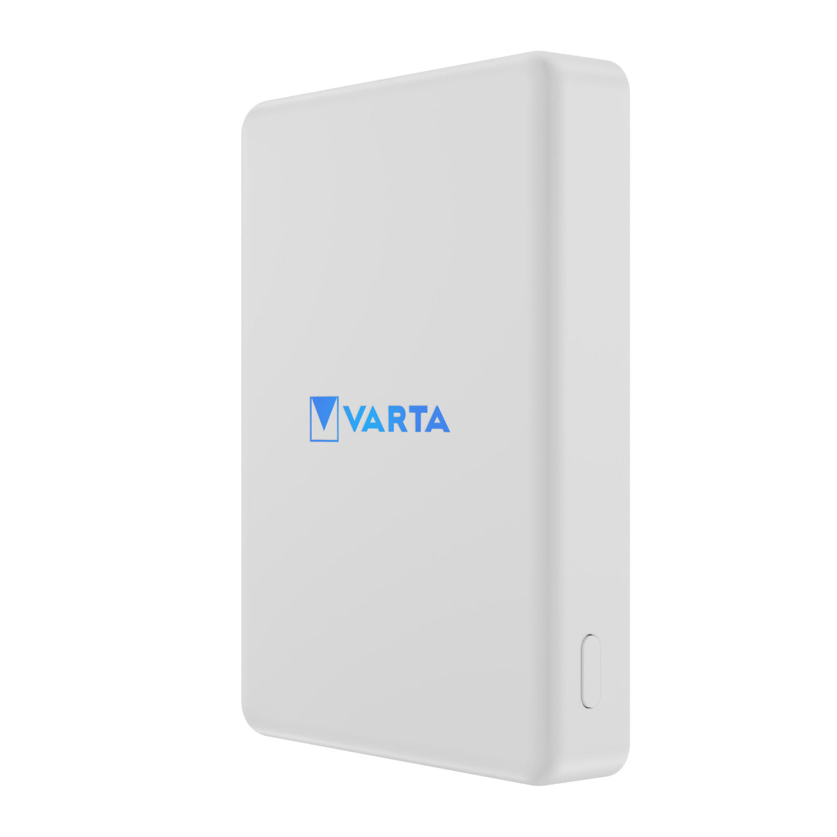 Batería Externa Inalámbrica Varta Mag Pro, 5000mAh, 12W, 1 x QI - 1 x USB-C, Blanca