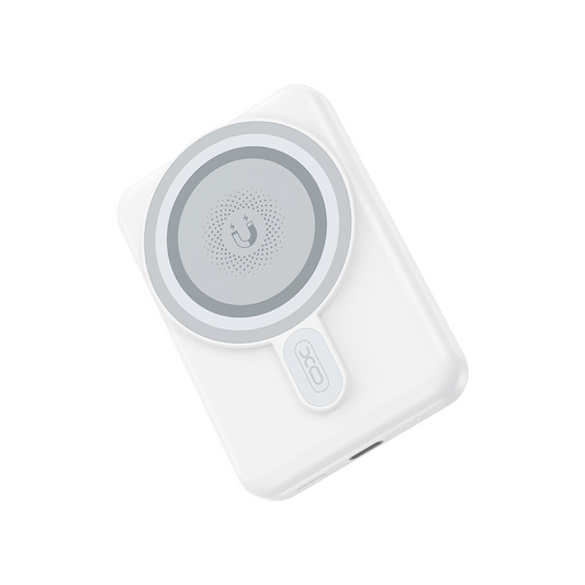 Batería Externa Inalámbrica XO Design PR264, 10000mAh, 20W, PD + FQI, 1 x USB-C, Blanca