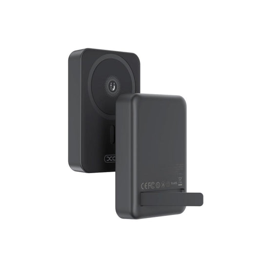 Batería Externa Inalámbrica XO Design PR231, 10000mAh, 20W, PD + FQI, 1 x QI - 1 x USB-C, Negra