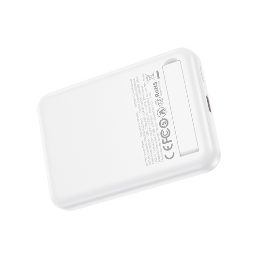 Batería Externa Inalámbrica XO Design PR264, 10000mAh, 20W, PD + FQI, 1 x USB-C, Blanca