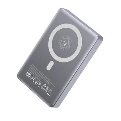 Batería Externa Inalámbrica XO Design PR294, 10000mAh, 20W, PD + FQI, 1 x QI - 1 x USB-C, Gris
