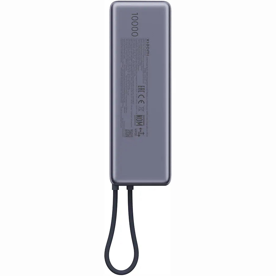 Batería Externa Xiaomi, 10000mAh, 165W, PD, 2 x USB-C, Gris PB1165MI