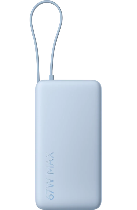 Batería Externa Xiaomi, 20000mAh, 67W, QC + PD, 1 x USB-A - 2 x USB-C, Azul BHR08O8GL