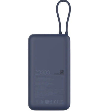 Batería Externa Xiaomi, 20000mAh, 33W, QC + PD, 1 x USB-A - 2 x USB-C, Azul BHR8975GL
