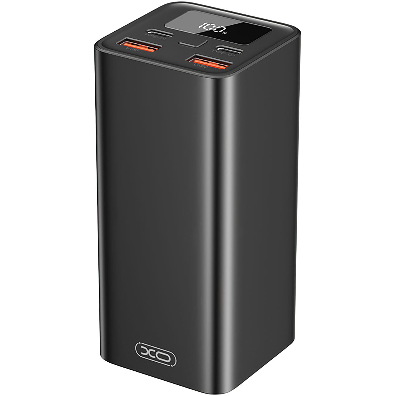 Batería Externa XO Design PB97, 20000mAh, 65W, QC + PD, 2 x USB-A - 2 x USB-C, Negra