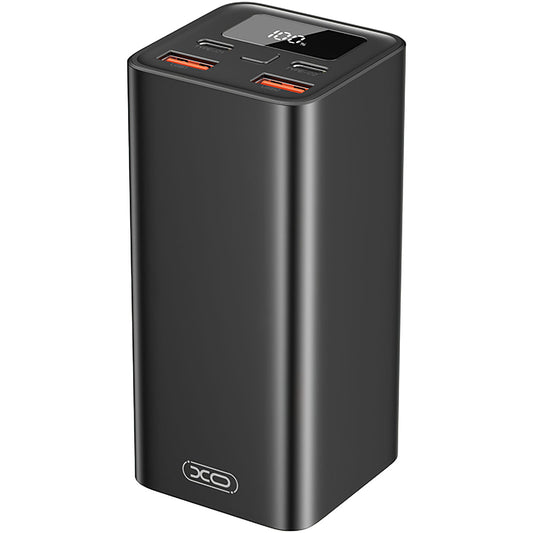 Batería Externa XO Design PB97, 20000mAh, 65W, QC + PD, 2 x USB-A - 2 x USB-C, Negra