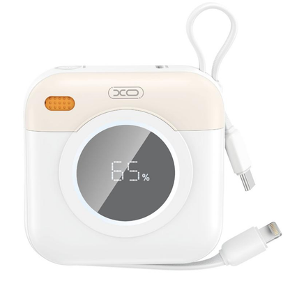 Batería Externa XO Design PR258, 10000mAh, 20W, QC + PD, 1 x Lightning - 1 x USB-C, Beige