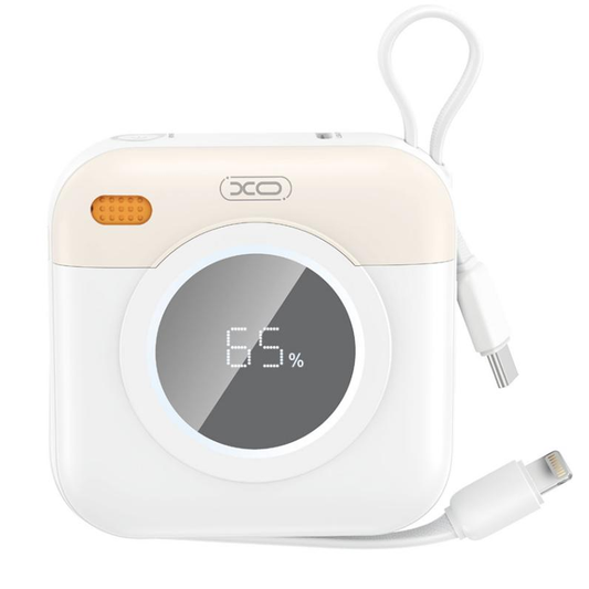 Batería Externa XO Design PR258, 10000mAh, 20W, QC + PD, 1 x Lightning - 1 x USB-C, Beige