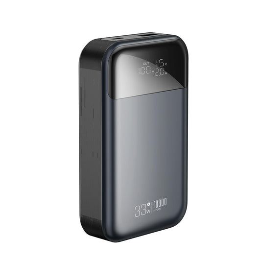 Batería Externa XO Design PR232, 10000mAh, 33W, QC + PD, 1 x USB-A - 1 x USB-C, Negra