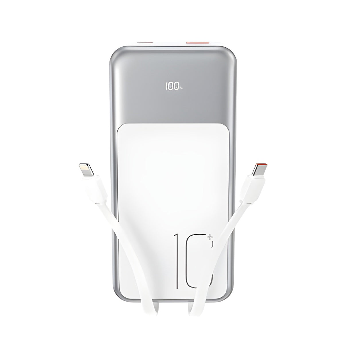 Batería Externa XO Design PR248, 10000mAh, 22.5W, QC + PD, 1 x Lightning - 1 x USB-A - 2 x USB-C, Blanca