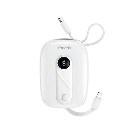 Batería Externa XO Design PR246, 10000mAh, 22.5W, PD, 1 x Lightning - 2 x USB-C, Blanca