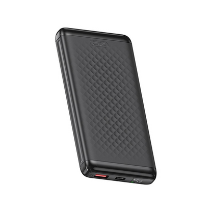 Batería Externa XO Design PB308, 10000mAh, 22.5W, QC + PD, 1 x USB-A - 1 x USB-C, Negra