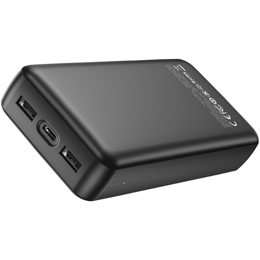 Batería Externa XO Design PB313, 20000mAh, 10W, 2 x USB-A, Negra