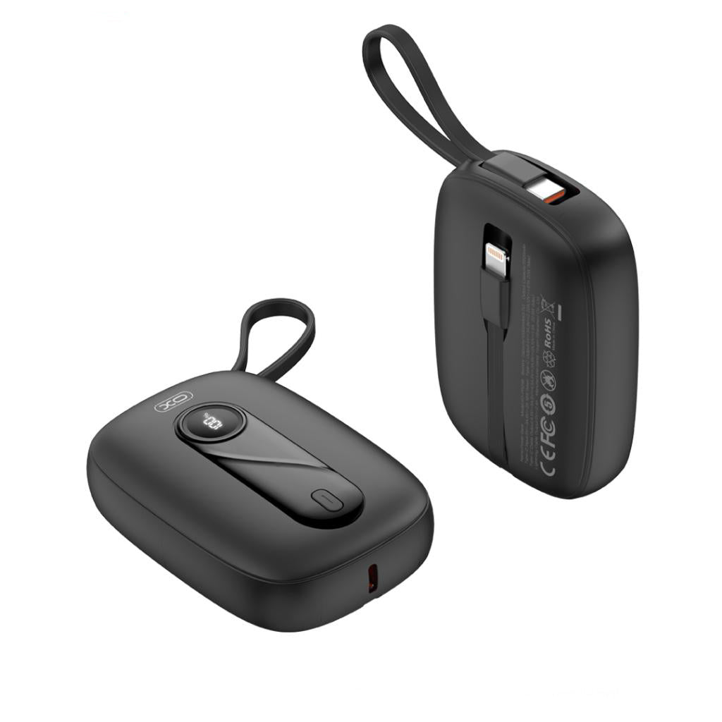 Batería Externa XO Design PR246, 10000mAh, 22.5W, PD, 1 x Lightning - 2 x USB-C, Negra