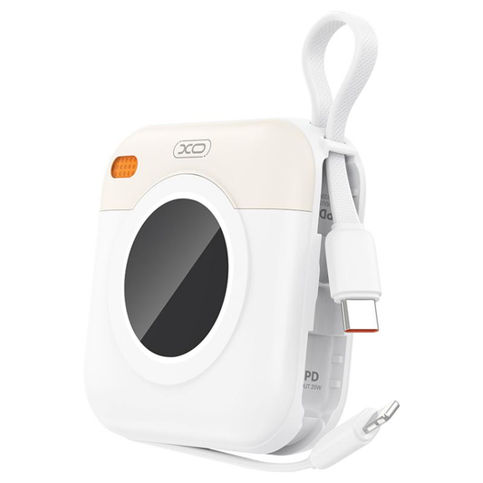 Batería Externa XO Design PR258, 10000mAh, 20W, QC + PD, 1 x Lightning - 1 x USB-C, Beige