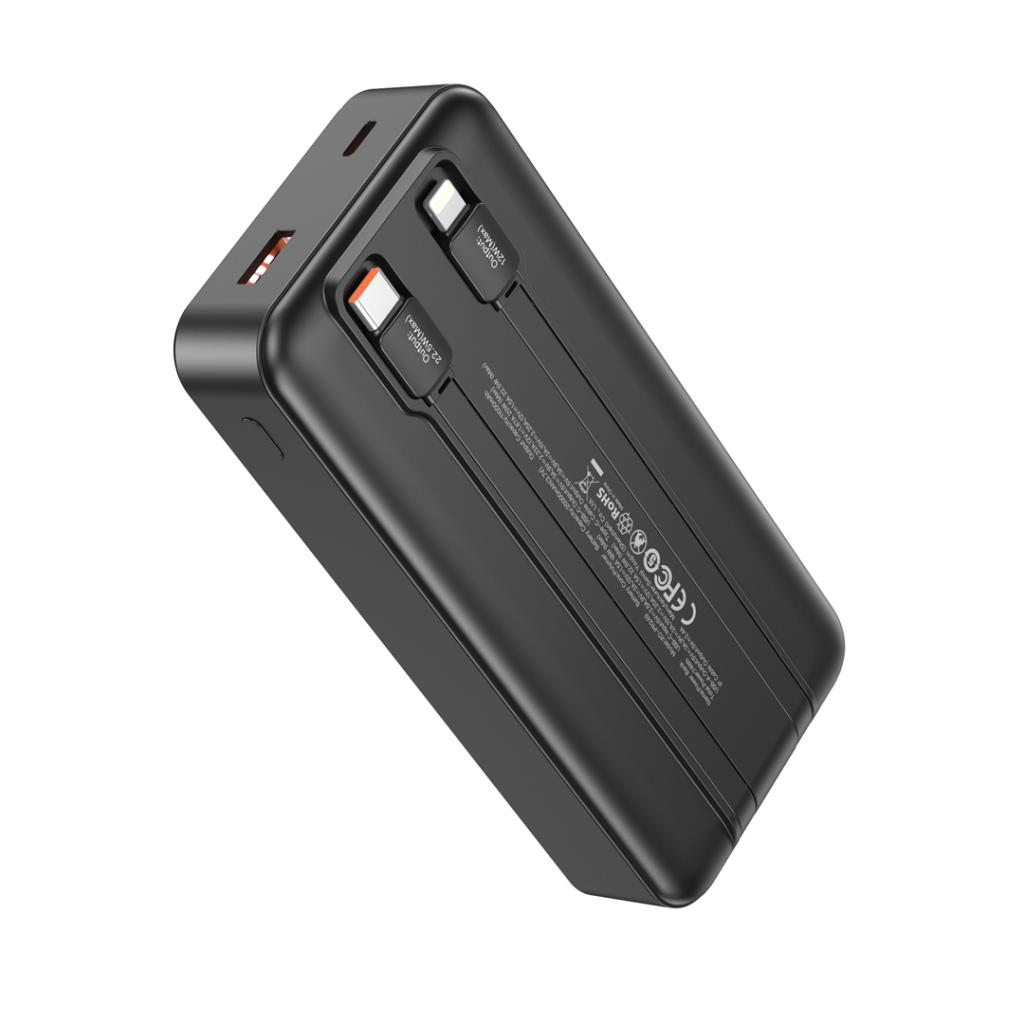 Batería Externa XO Design PR249, 20000mAh, 22.5W, QC + PD, 1 x Lightning - 1 x USB-A - 2 x USB-C, Negra