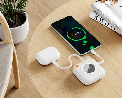 Batería Externa XO Design PR258, 10000mAh, 20W, QC + PD, 1 x Lightning - 1 x USB-C, Beige