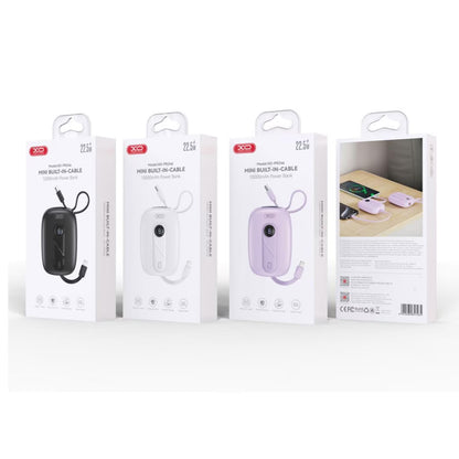 Batería Externa XO Design PR246, 10000mAh, 22.5W, PD, 1 x Lightning - 2 x USB-C, Morado