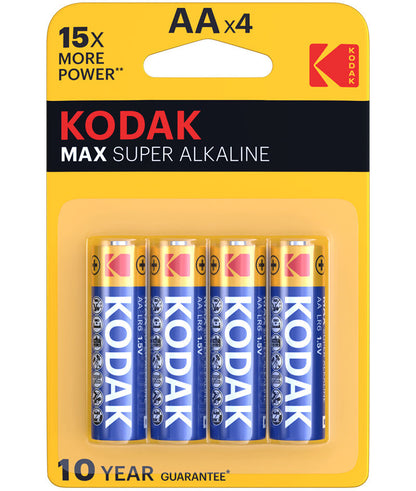 Pila Kodak Max Alcalina, AA / LR6, Set de 4 unidades EKSTD30952867P4