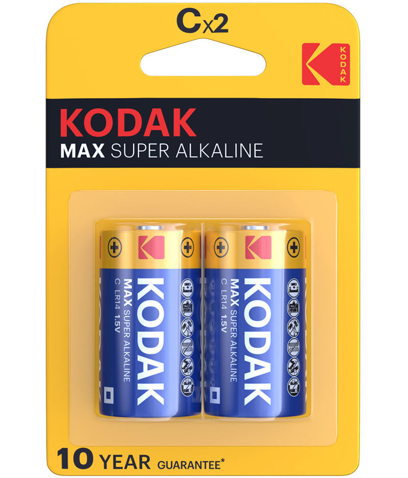 Batería Kodak Max Alcalina, LR14 Set de 2 piezas