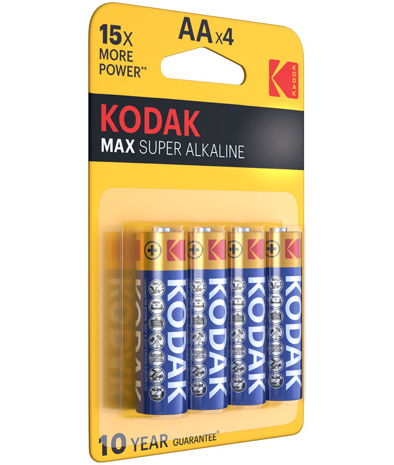 Pila Kodak Max Alcalina, AA / LR6, Set de 4 unidades EKSTD30952867P4