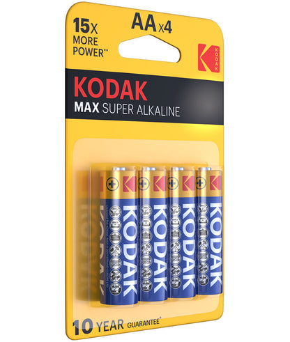 Pila Kodak Max Alcalina, AA / LR6, Set de 4 unidades EKSTD30952867P4