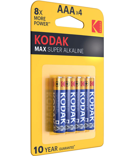 Batería Kodak Max Super, AAA / LR3, Set de 4 piezas