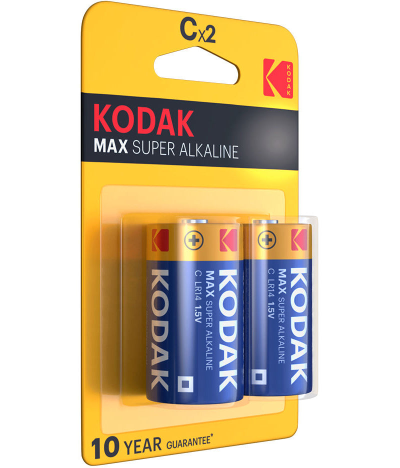 Batería Kodak Max Alcalina, LR14 Set de 2 piezas