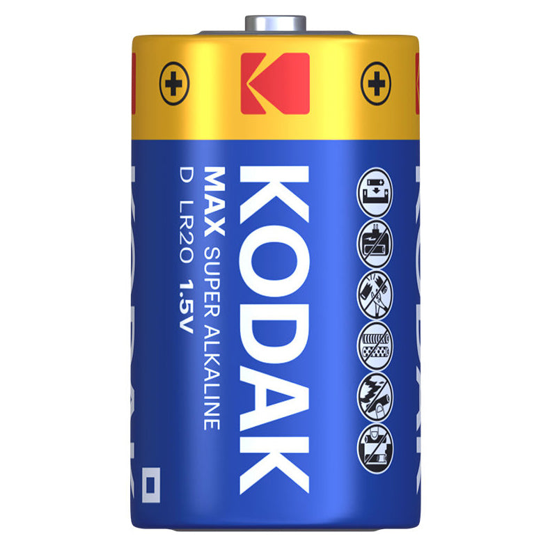 Kodak Max Alkaline Battery, LR20, Set of 2 pieces