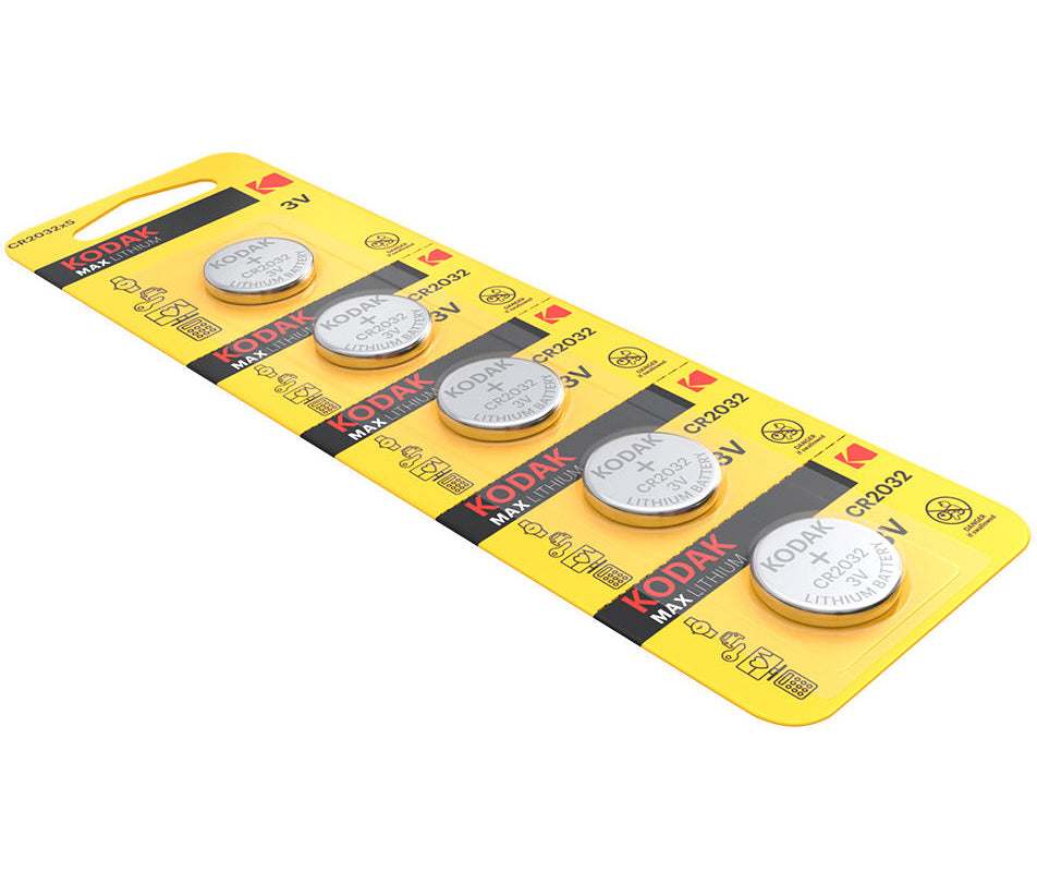 Batería Kodak Max Lithium, CR2032, Set de 5 piezas