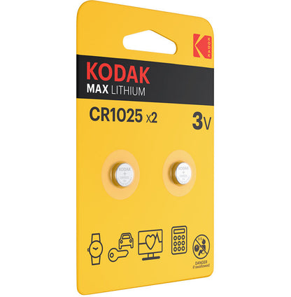 Batería Kodak Max Lithium, CR2025, Set de 2 unidades