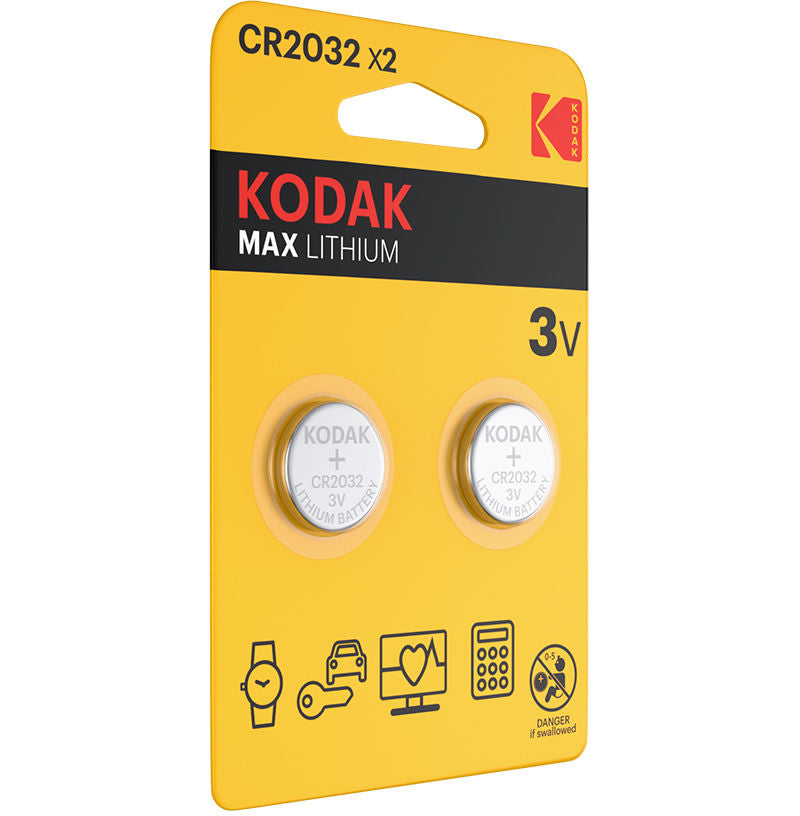Batería Kodak Max Lithium, CR2032, Set de 2 unidades