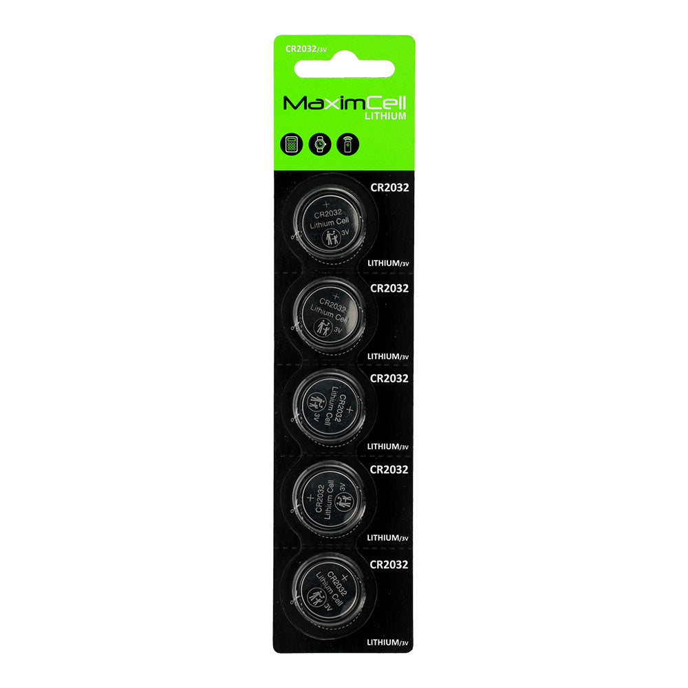 Batería MaximCell, CR2032, Set de 5 piezas