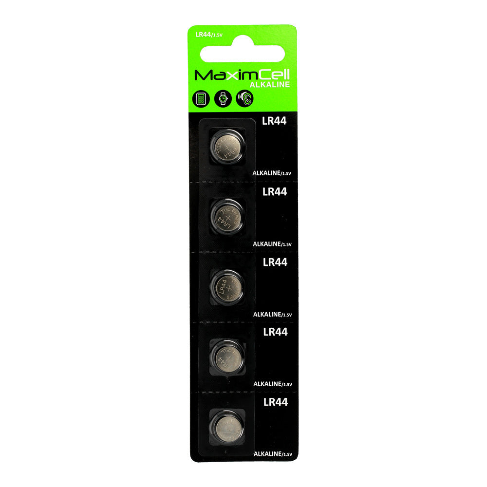 Batería MaximCell, V13GA / LR44, Set de 5 piezas