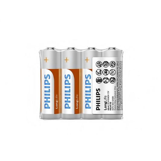 Batería Philips Longlife, AA / LR6, Set de 4 unidades Phil-R6L4F/10