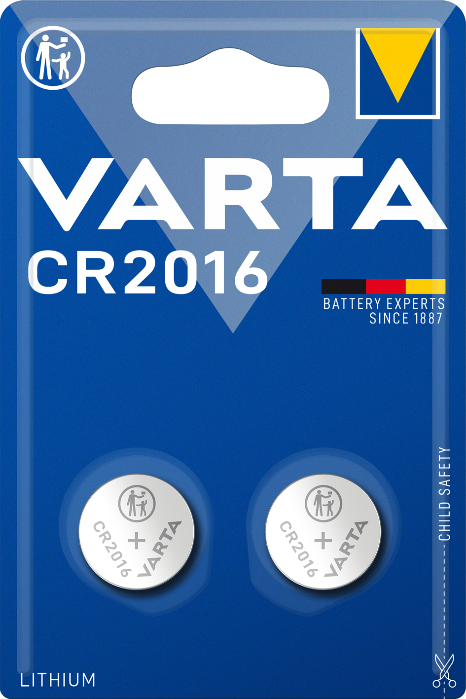 Pilas Varta, CR2016, Juego 2 piezas