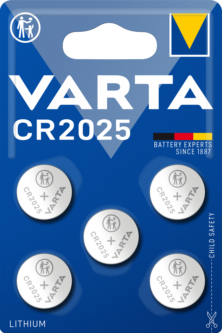 Pilas Varta, CR2025, Juego 5 piezas