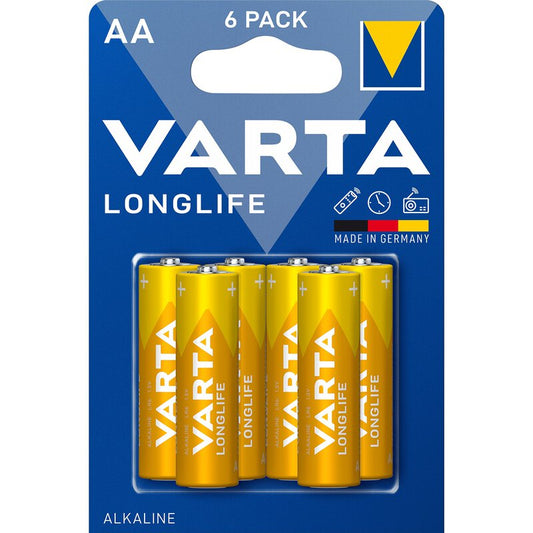 Pilas Varta Longlife 4106, AA / LR6, Juego 6 piezas