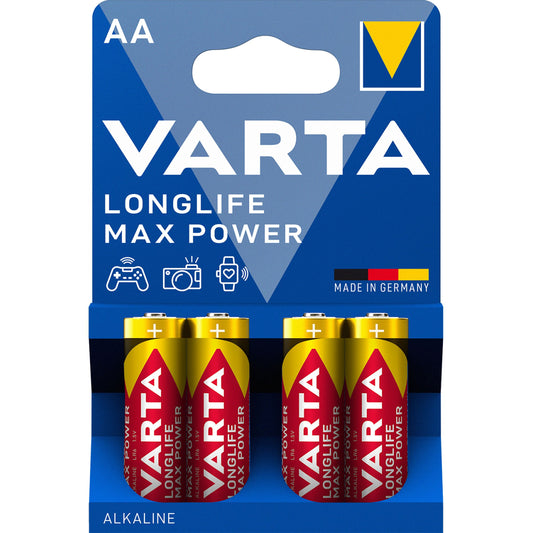 Varta Longlife Max Power Max Power 4706, AA / LR6, Juego de 4 piezas 04706101404