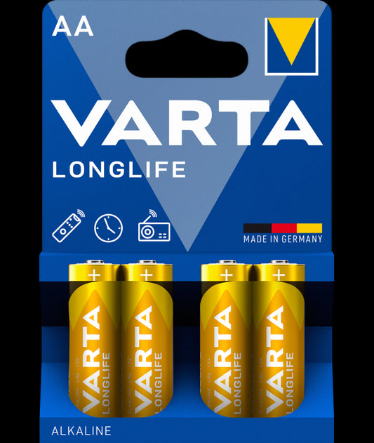 Pilas Varta Longlife 4106, AA / LR6, Juego 4 piezas