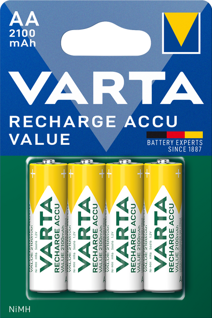 Varta Professional Batería recargable, AA / HR6, 2100mAh, Juego de 4 piezas