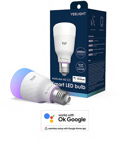 Yeelight M2 Bombilla LED, Wi-Fi, E27, 8W, 1700K - 6500K, 1000lm, Multicolor YLDP001-A YLDP001-A 